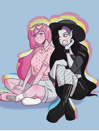 Bubblegum Princess and Vampire Queen Love Bubblegum Princess and Vampire Queen Love